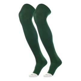 TCK Prosport Football Socks Over the Knee (Dark Green, X-Large) - Youth Football Socks & Baseball High Socks - Over Knee Baseball Socks - Tall Softball Socks
