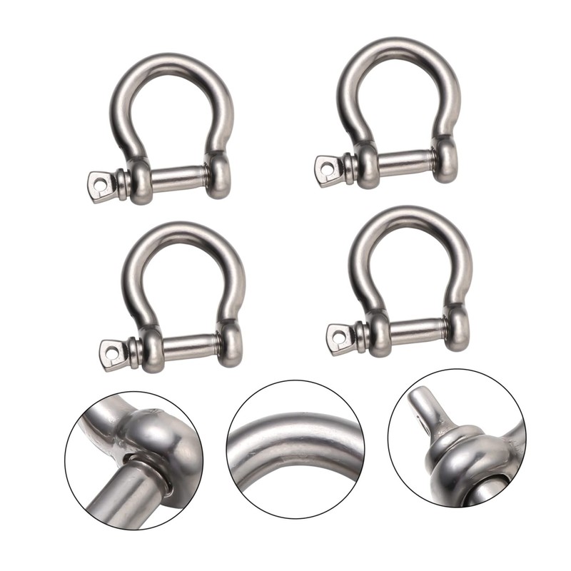 Kichvoe 4pcs Durable Metal Shackles Horseshoe D Shaped Design Easy