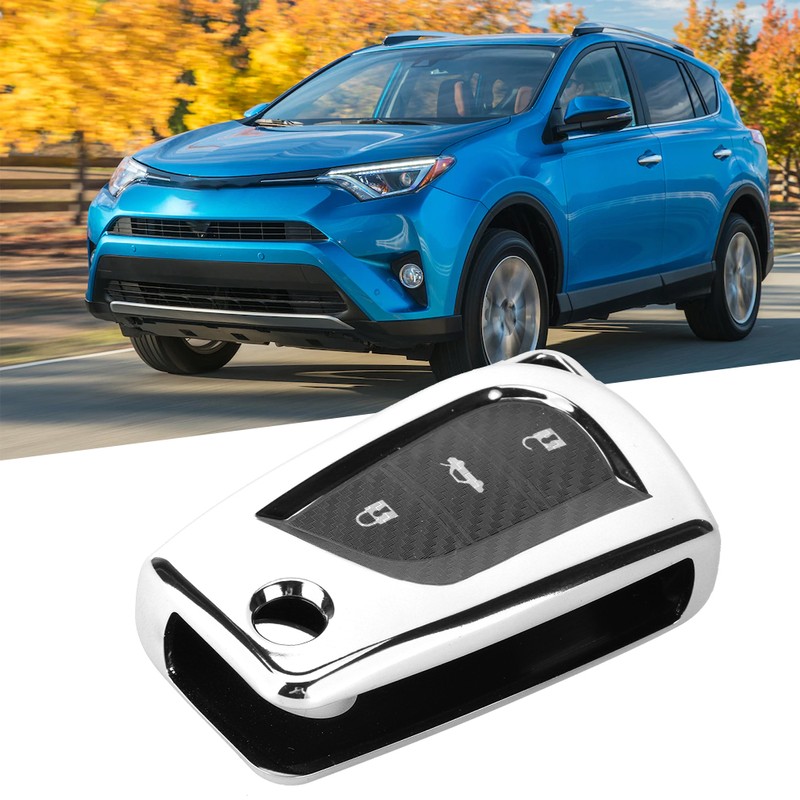 Carbon Fiber Style Car Remote Folding Key Case Cover Protection