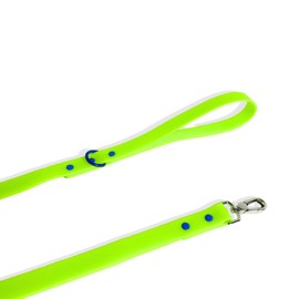 Pet Leash – Waterproof Coated Material | Easy-to-Clean Design | Durable Construction | Waste Bag Attatchment | All-Weather Adventures (Blue Limeade)