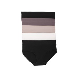 Felina Pima - Bragas hipster de algodón para mujer, cómoda ropa interior sin costuras para mujer, paquete de 5, Clásico, Small
