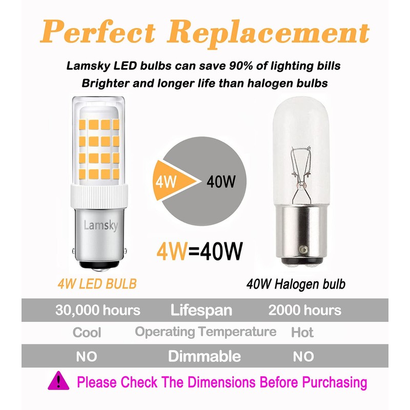 Lamsky LED BA15D Double Contact Bayonet Base 120 Volts 4W
