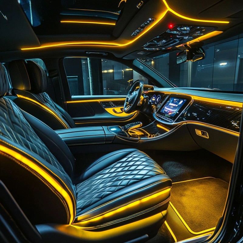 MICTUNING Interior Car LED Strip Lights, RGB 6-in-1 Neon Atmosphere