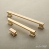 Alzassbg 10 Pack Brushed Brass Cabinet Pulls, 5 Inch(128mm) Hole