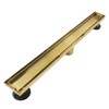Neodrain 24-Inch Gold Linear Shower Drain, 2-in-1 Flat & Tile