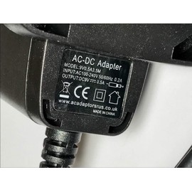 Replacement for 9V 0.5A 500mA Mains AC-DC Adaptor Power Supply 3.5mm Male Jack Positive Tip