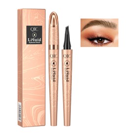 Eyebrow Pencil, Eyebrows Pen with 4 Micro-Fork Tip Long-lasting Waterproof Eyebrow Pen and Smudgeproof Brow Pen,Creates Natural Looking Defined Eyebrows(Light brown)