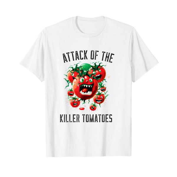 Attack of the Killer Tomatoes Vegan Vegetarian Garden T-Shirt