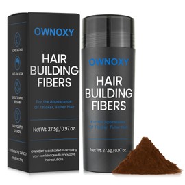OWNOXY Hair Fibers for Thinning Hair - Hair Building Fibers for the Appearance of Thicker, Fuller Hair, Hair Thickening Fibers for Men and Women - Easy to Apply & Remove, 27.5g/ 0.97oz (Auburn)
