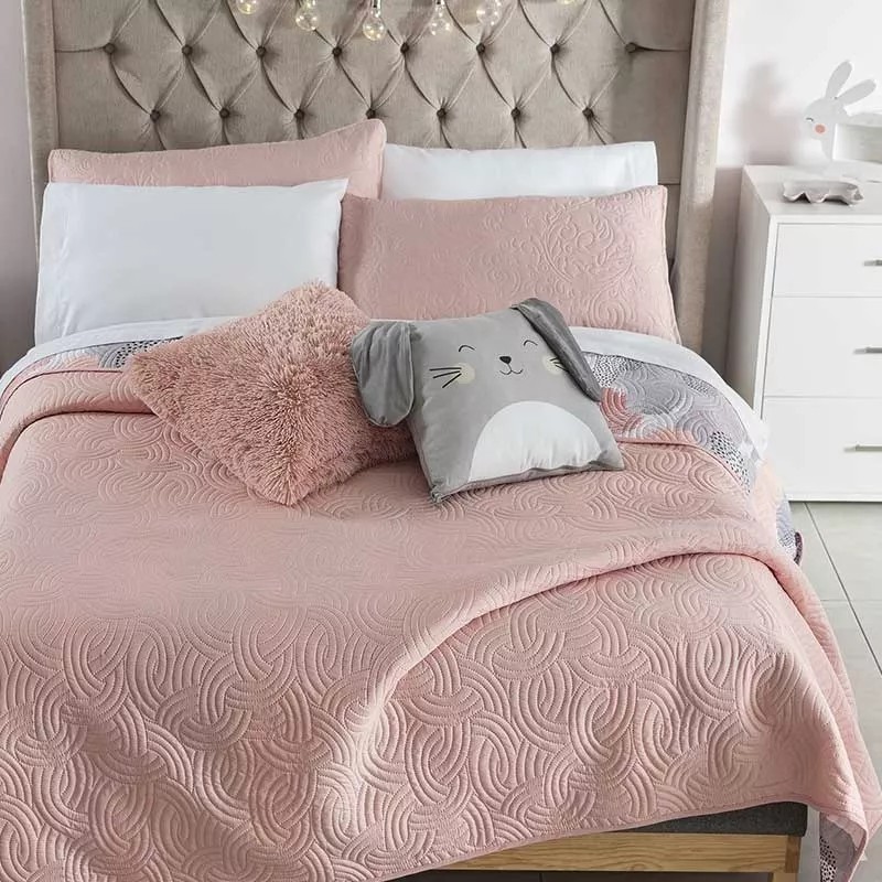 Vianney Edredón Novo Milán King Size Vianney Color Rosa claro