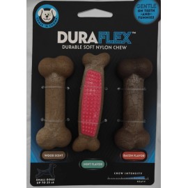Duraflex Durable Soft Nylon Chew For Small Or Medium Dog -3Pieces