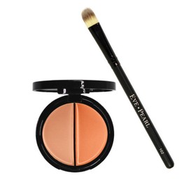 EVE PEARL Dual Salmon Concealer And 102 Concealer Brush Full Coverage Under Brighten Eye Concealer Brush Set Makeup Kit (Tan)