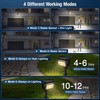 Lebenwell Solar Lights Outdoor, Motion Sensor Outdoor Solar Spotlights Waterproof,