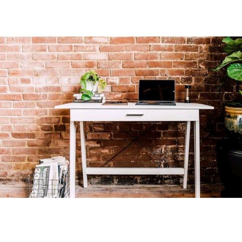 Onespace White Newport Desk With Drawer