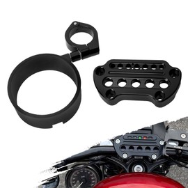 Motorcycle Speedometer Ring Relocation Bracket Side Mount Instrument Cover Handlebar Clamp Fit for Harley Sportster XL 1200 883 XL883 XL1200 Iron 883 Forty Eight 72 48 1993-2022
