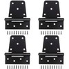3-1/2" Heavy Duty Gate Hinges, 4 Pack Black Iron Shed