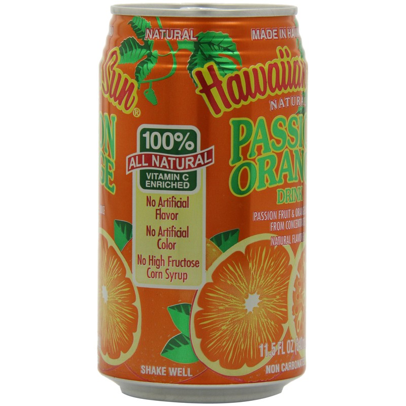 Hawaiian Sun Juice, Orange Passion, 11.5 Fl Oz (Pack of