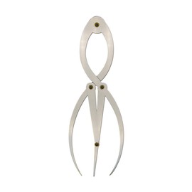 HOTWE Golden Ratio Eyebrow Ruler, Stainless Steel Eyebrow Caliper 1:1.618 Three-point Balance Stencil Removable Reusable Permanent Measure Tool for Tattoo Makeup