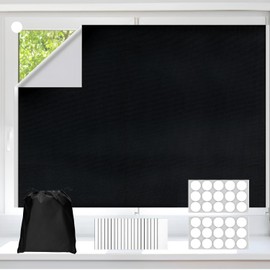Roof Window Blackout Roller Blind - 100% Opaque, Roller Blinds for Windows No Drilling Roof Window Thermal Sun Protection Blackout Roller Blind, 145 x 300 cm
