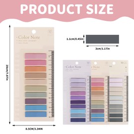 Sticky Tabs, 600 Pcs Sticky Notes Tabs, Index Tabs, 30 Colors Sticky Notes Writable Annotation Tabs for Book Tabs, File Classification, Book Marker, Page Markers