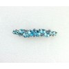 Faship Gorgeous Aqua Premium Rhinestone Crystal Floral Small Hair Barrette