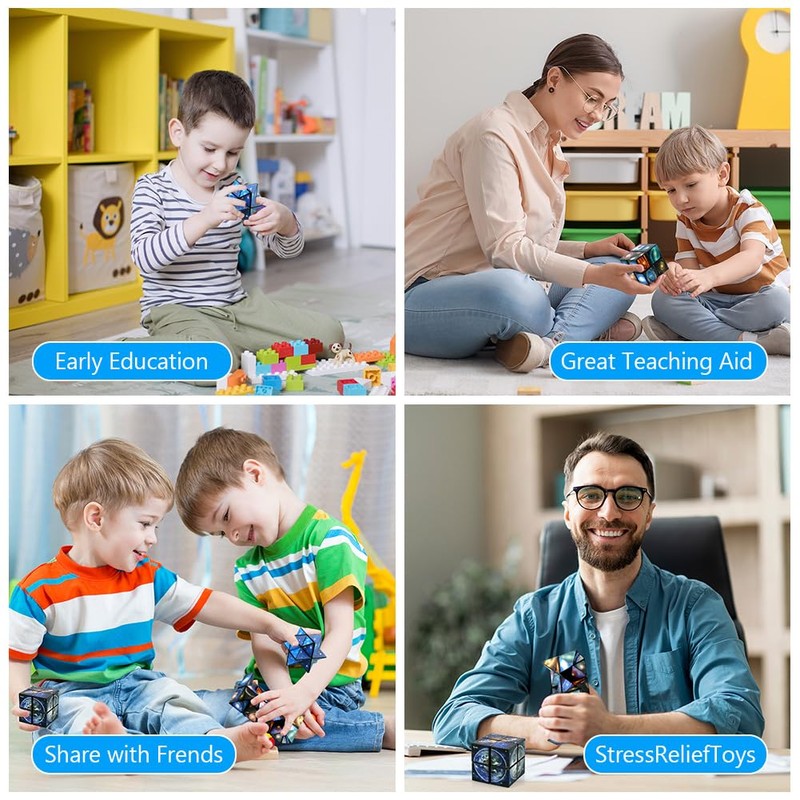 Ainiv 2 in 1 Magic Cube, Star Clear Sky Magic