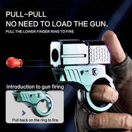 Mini Alloy Pistol,Office Toy Fidget Gun EDC Fingertip Spinner Hand Spinner Relieve Stress Toys Gifts(Style-B)