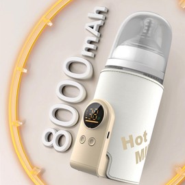 Jiawu Fast Portable Milk Bottle Heating Cover with Intelligent Temperature Control for The Universal Design of Breast Milk, Ideal for Nighttime Feeding