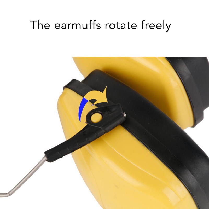 Yellow Baby Ear Protection Noise Cancelling Earmuff Efficient Foldable Adjusting