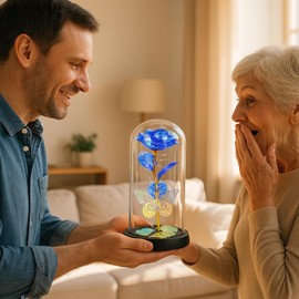 LIAN Rose Flower for Women, Forever Rose Flower Lamp, Mothers Day Flowers for Mom, Birthday Gifts Women, Rose Gifts. Valentine's Day, Mother's Day, Christmas, Anniversary, Birthday Gifts.