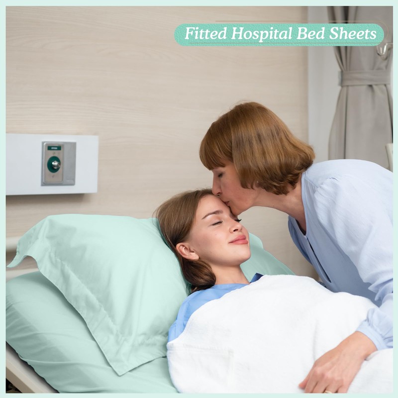 Moukeren Moukeren 3 Pcs Hospital Bed Sheets for Home Use