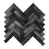 HOMEART Herringbone Tile Peel and Stick Backsplash, 6 Sheets Brushed