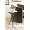 Kate and Laurel Gribben Modern Round Marble Side Table, 14