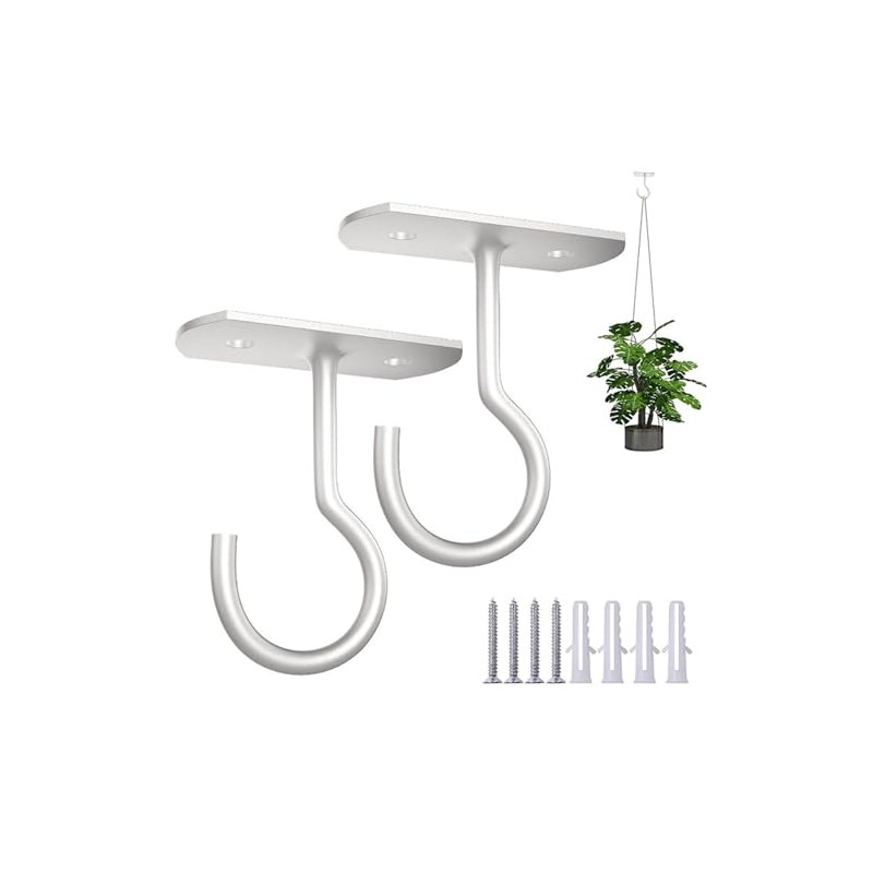 Ceiling Hook Hanging Hardware Hanging Hook Black / White 2