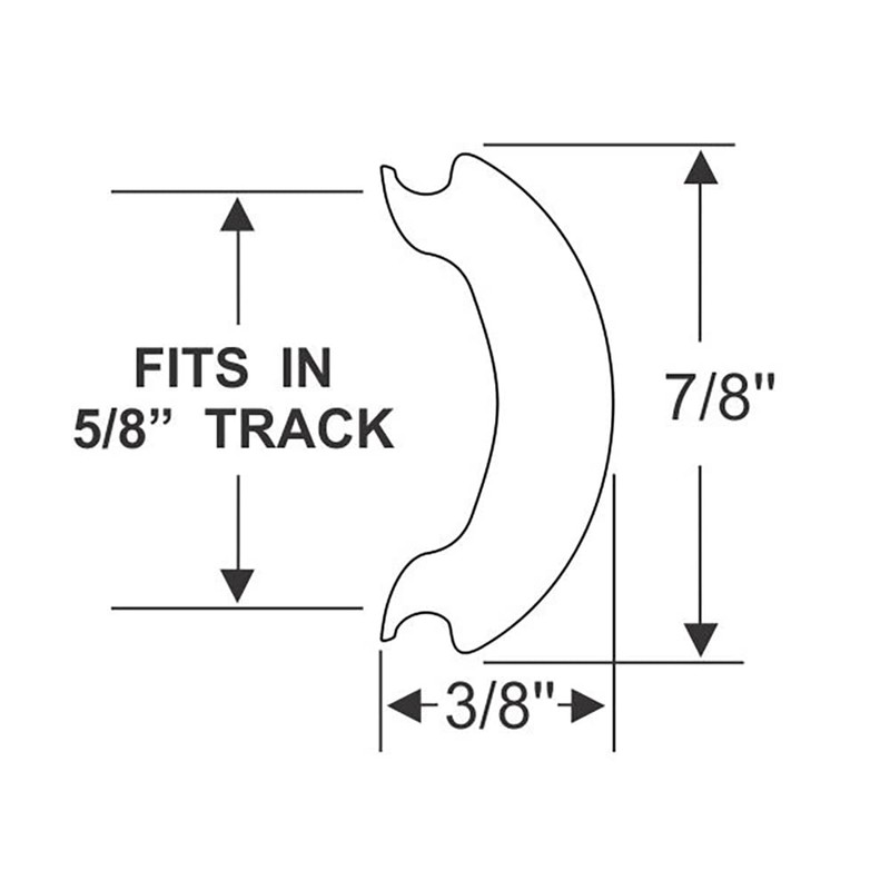 Steele Rubber Products 90-3584-240 RV 7/8" Insert Trim, White Sold