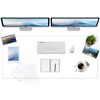 BLESWIN Clear Desk Mat, Transparent Writing Desk Mat, Durable Waterproof