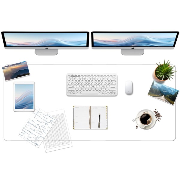 BLESWIN Clear Desk Mat, Transparent Writing Desk Mat, Durable Waterproof