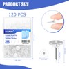 120 Count Clear Push Pin Tacks, Premium Thumb Tacks Steel