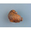 HANDMADE BOXWOOD OJIME BEAD - DOG