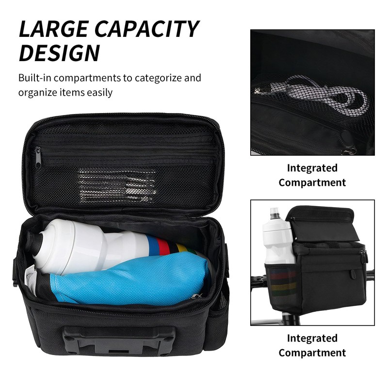 Granvoo Bicycle Bag 4L, Handlebar Bag Bicycle Waterproof Bicycle Basket