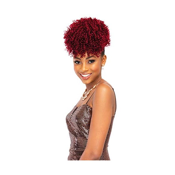 Janet Collection Playful Pineapple SPIRAL Ponytail (OET1B/BURG)