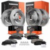 A-Premium Front Vented & Rear Solid Disc Brake Rotors +
