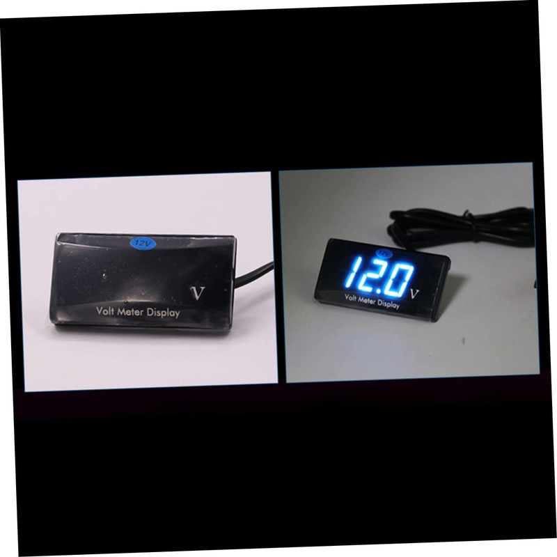 BUGUUYO Motorcycle Voltmeter Car Volt Meter Led Digital Display 12v