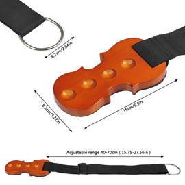 TIMESETL Cello Stopper Non-Slip Stop Holder Solid Wood Cello Spike Rest Anchor Protection Pad with 4 Holes Holder in Cello Shape Made of Natural Wood Non-Slip Parquet Protector