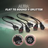 OPT7 Aura 2-PCS Flat to Round Splitter Y Cable, 4