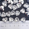 MajorCrafts® 44pcs 13mm Heart Faceted Acrylic 2 holes Sewing Buttons