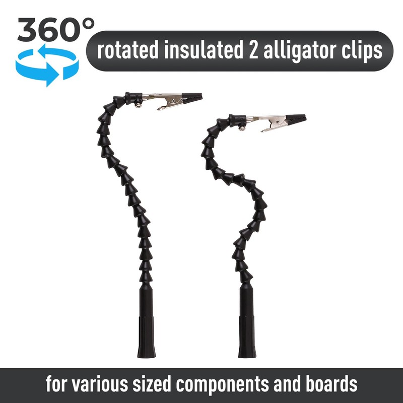 Noah Multifunctional Soldering Station with Alligator Clips,48W Display Soldering Iron