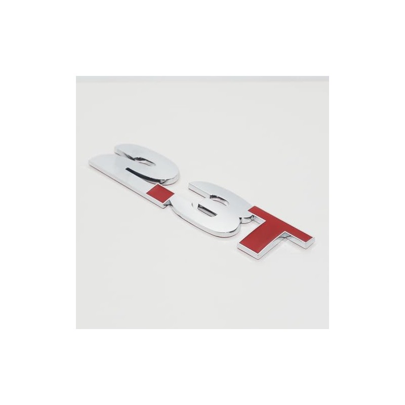 2Pc 2.3T Emblem 3D Badge Sticker Side Door Nameplate with