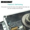 BRINGSMART 24V 5rpm DC Worm Gear Motor 70kg.cm Self-Locking Reversed