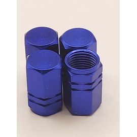 Unbranded 1 Set of 8 Blue Tire Valve Stem Caps For Car, Standard Fitting #134